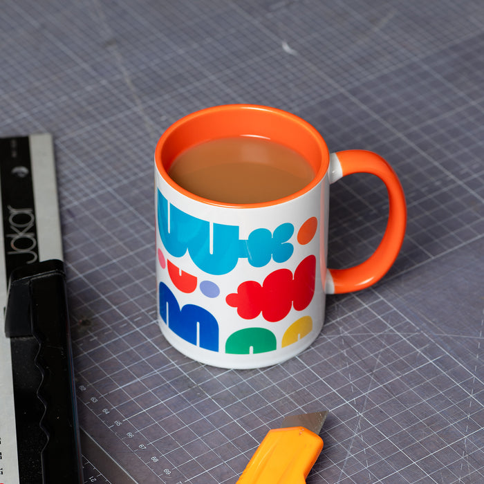 Play Mug Orange Handle 11oz