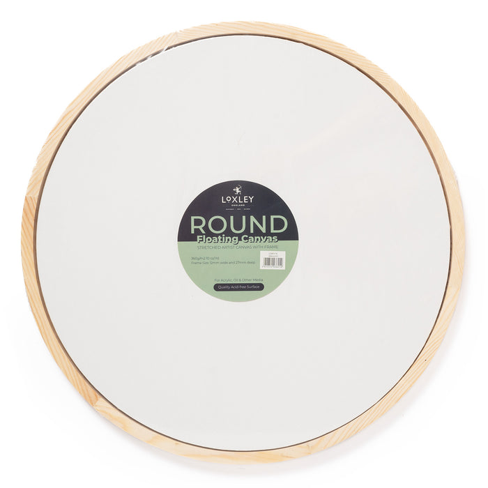 Round Stretched Canvas with Floating Frame