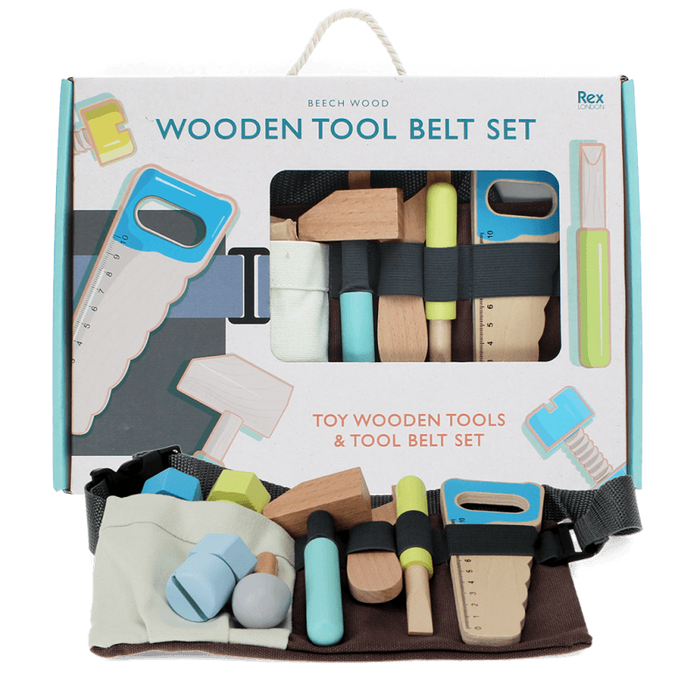 Wooden Tools and Tool Belt Playset