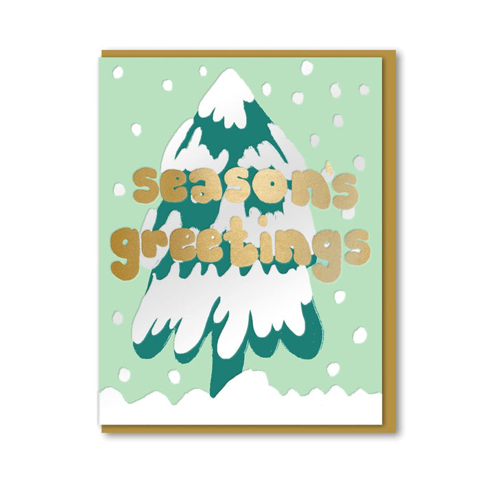 Joyful Snow Tree Card