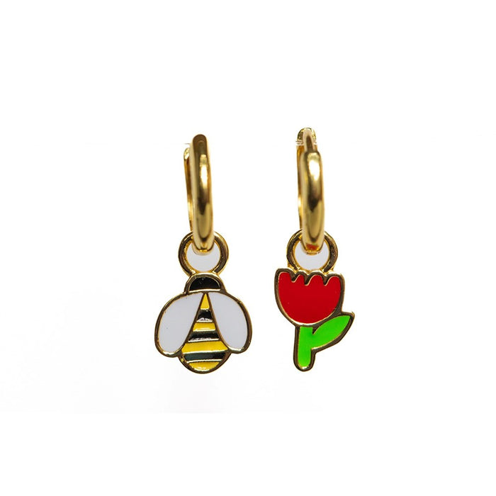 Honeybee & Flower Earrings