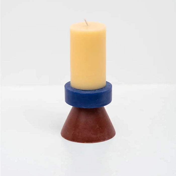 Stack Candle Tall - Banana/Navy/Choc