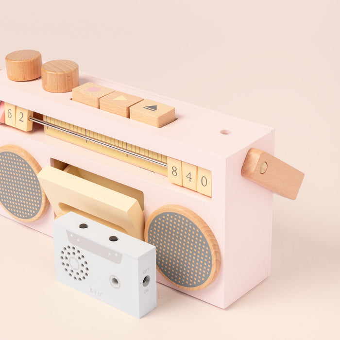 Tape Recorder Wooden Toy - Pink