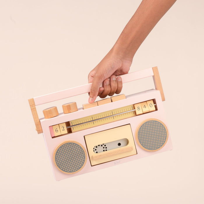 Tape Recorder Wooden Toy - Pink