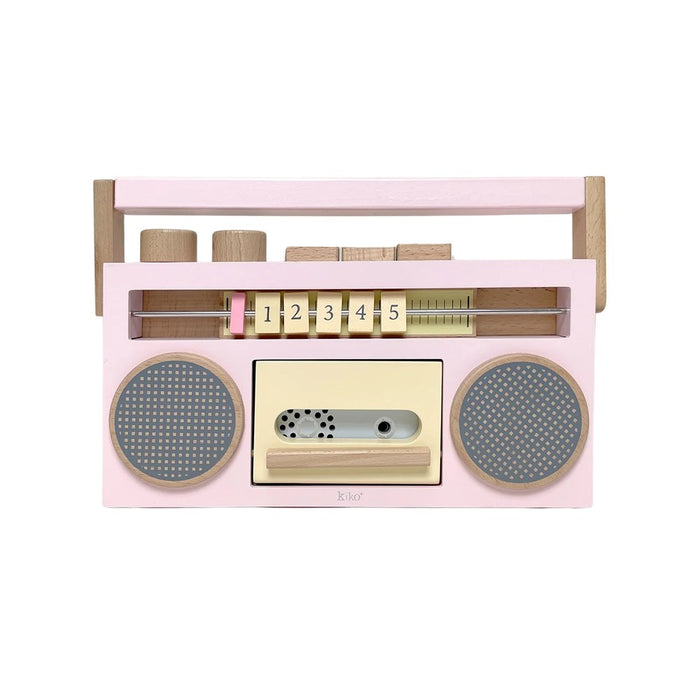 Tape Recorder Wooden Toy - Pink