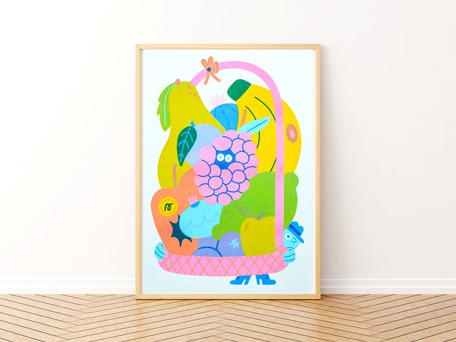 Trojan Fruit A4 Risograph Art Print