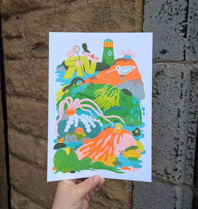 Rockpool A4 Risograph Print