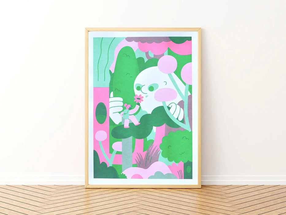 Forest Friends A3 Risograph Print