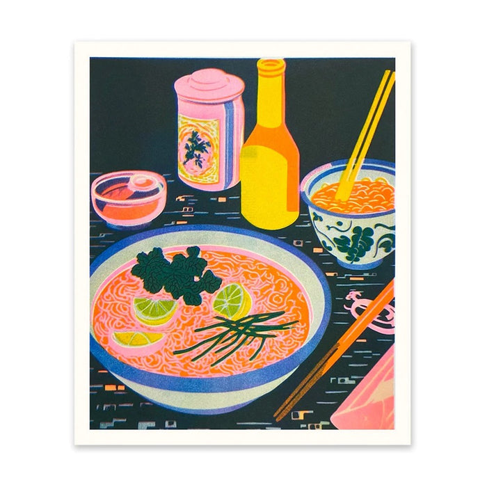 Black Ramen Riso Print (12x10)