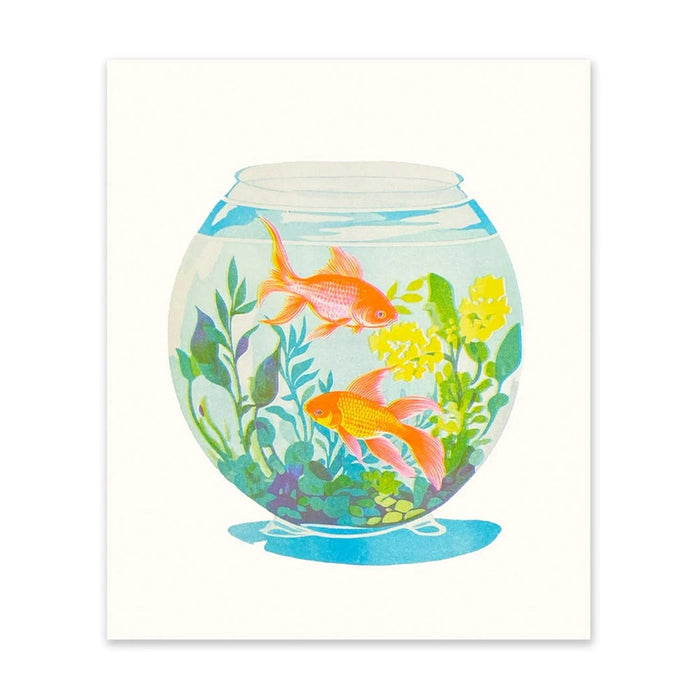 Neon Goldfish Riso Print (12x10)