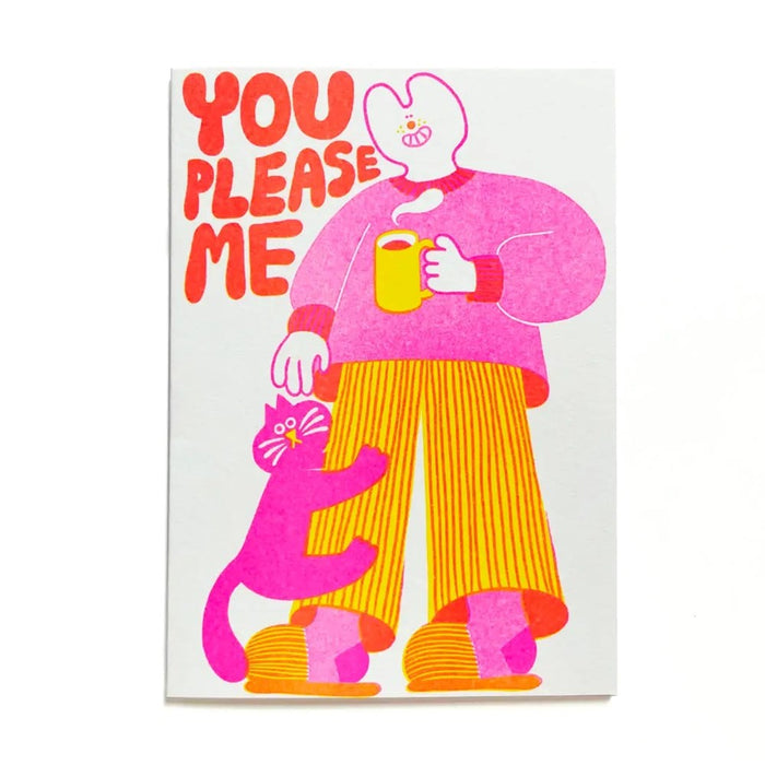 You Please Me Cat Card