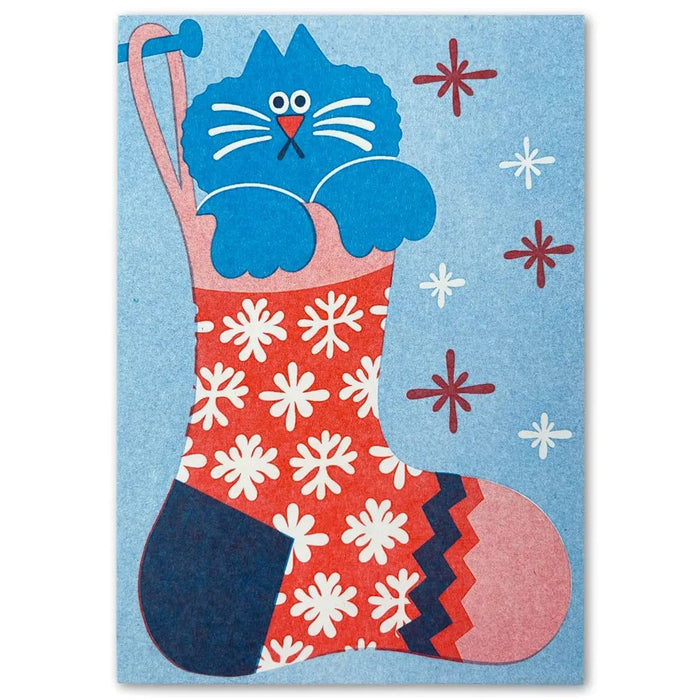 Christmas Cat Stocking Card