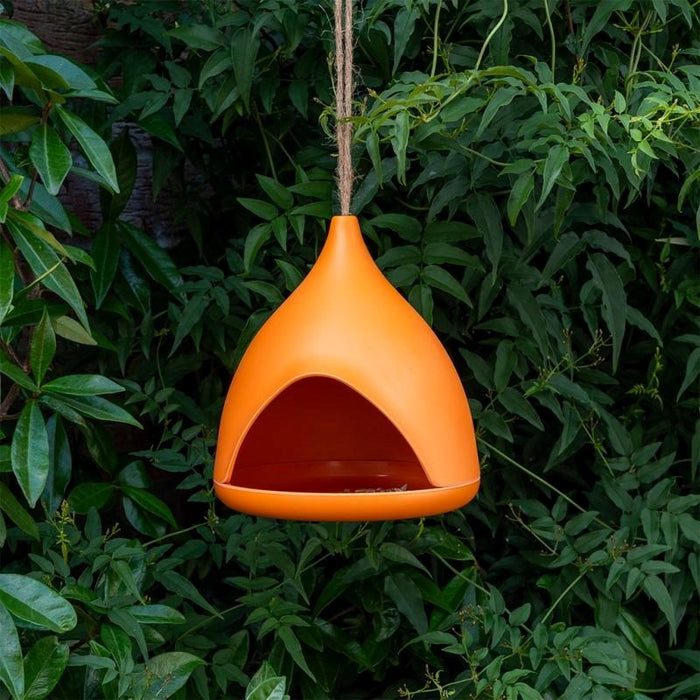 Bamboo Fibre Bird Feeder - Orange