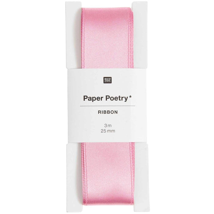 Polyester Ribbon Pink Glossy, 25 mm x 3 m