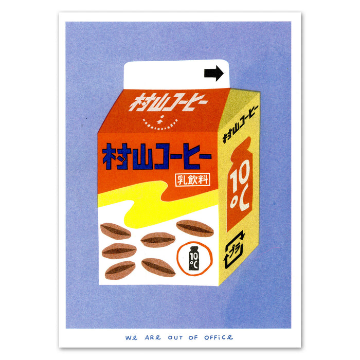 A Risograph Print of Box Milky Coffee