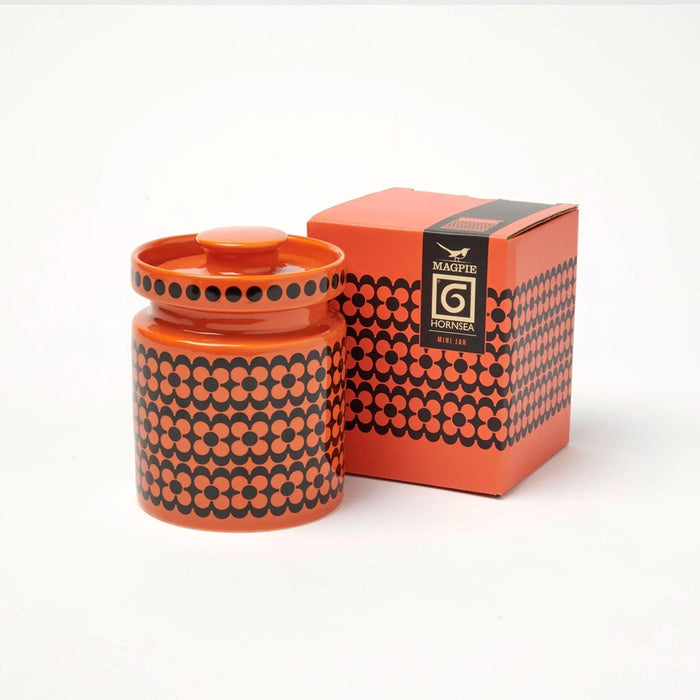 Magpie X Hornsea Mini Jar - Orange Repeat Flower