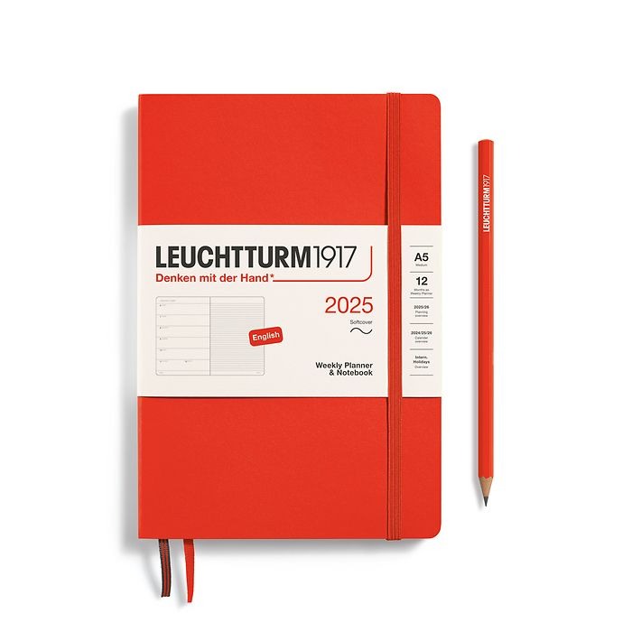 Weekly Planner & Notebook Medium (A5) 2025, Softcover