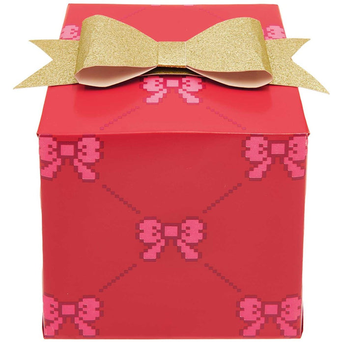 Wrapping Paper Pixel Bows Red