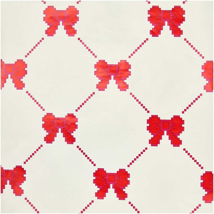 Wrapping Paper Pixel Bows Cream