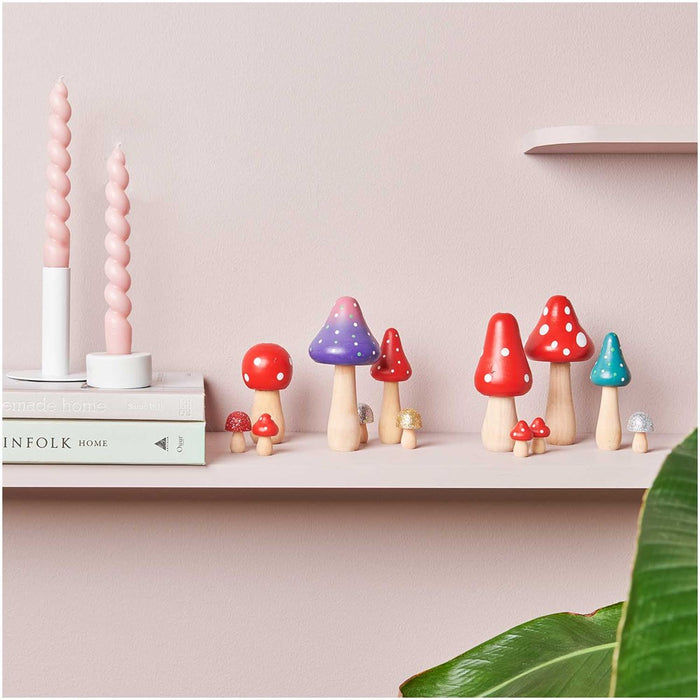 Wooden Mushroom Dark Red