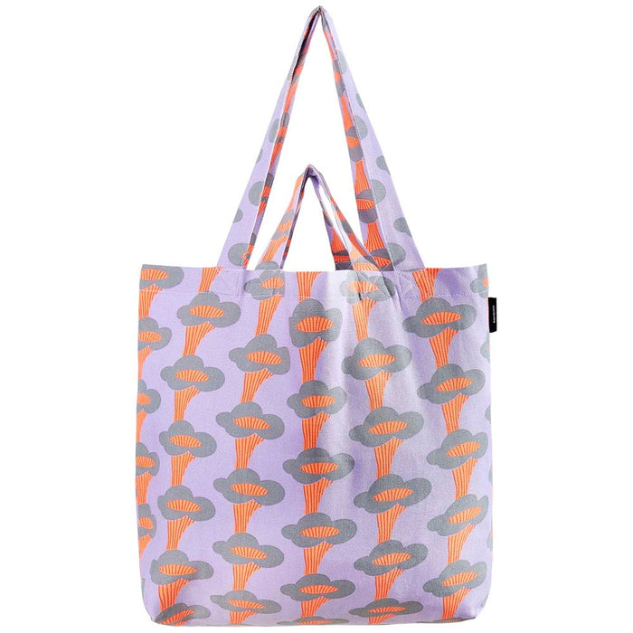 Canvas Tote Bag Chanterelles Lilacs Neon