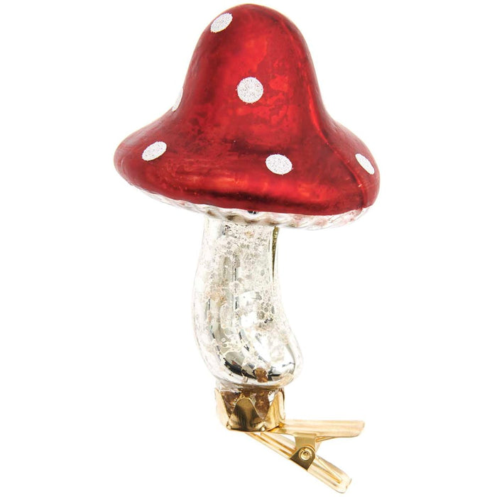 Glass Clip Fly Agaric Pointed Antique