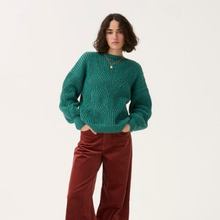 Button Cuff Sweater Knitting Pattern