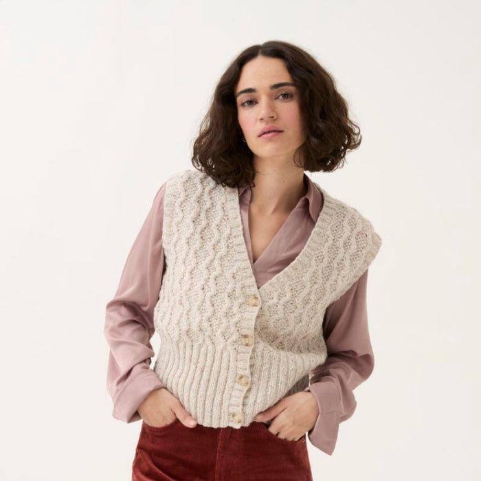 Moss Stitch Vest Knitting Pattern