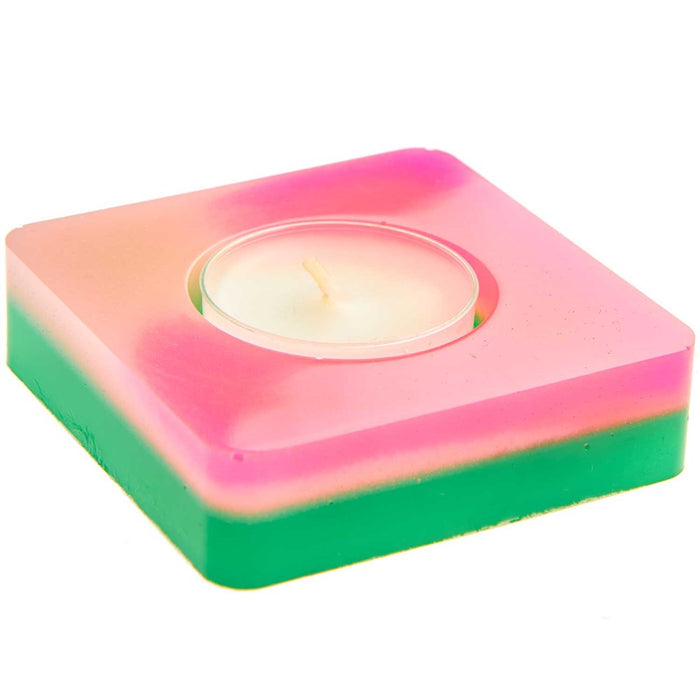 Rico - Silicone Mould Tea Light Holder Square - 7 -5 X 7 -5 X 2 Cm