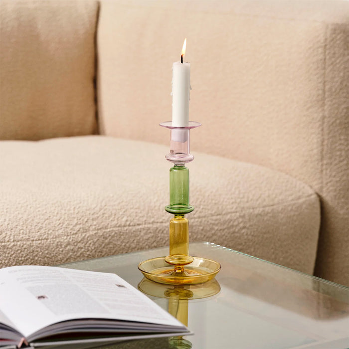 Flare Tall Candleholder- Rainbow