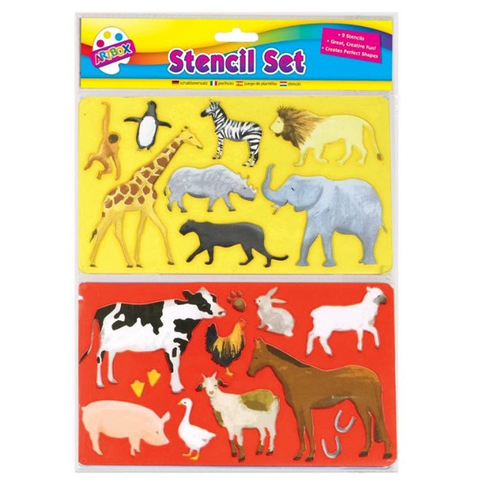 Fun Stencils 2 Pack Animals