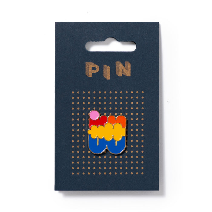 CB Pin Badge - Blue and Yellow