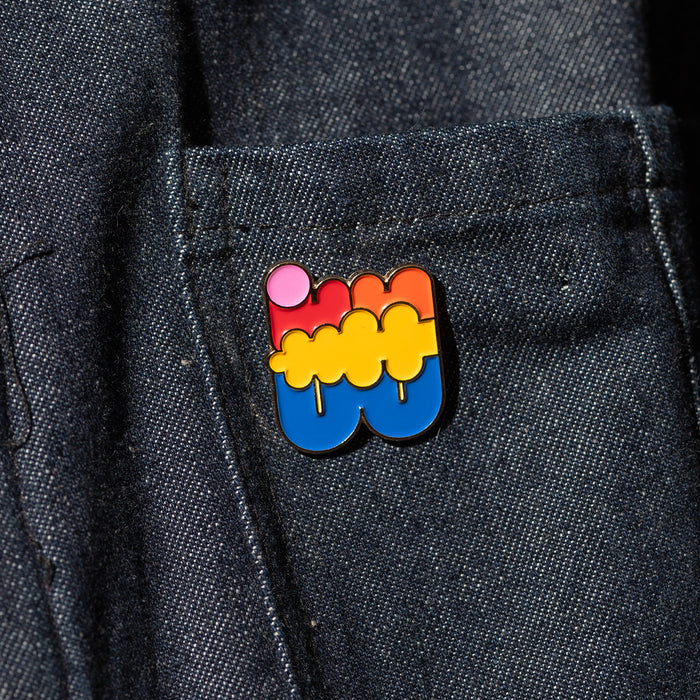 CB Pin Badge - Blue and Yellow