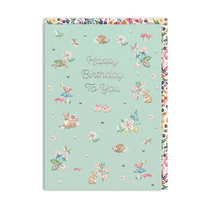 Cath Kidston Woodland Creatures Birthday Card