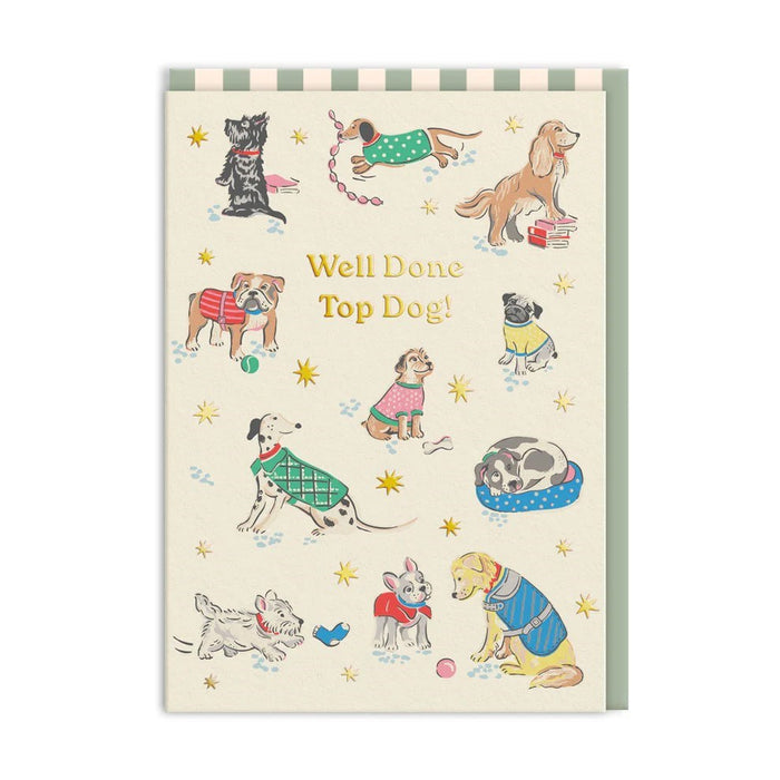 Cath Kidston Top Dog Congratulations Card