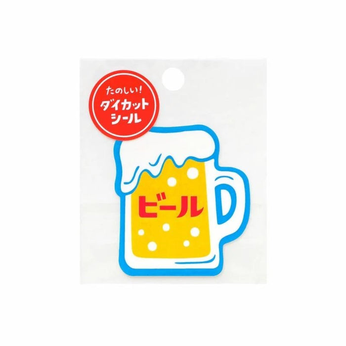 Retro Die-Cut Stickers - Beer