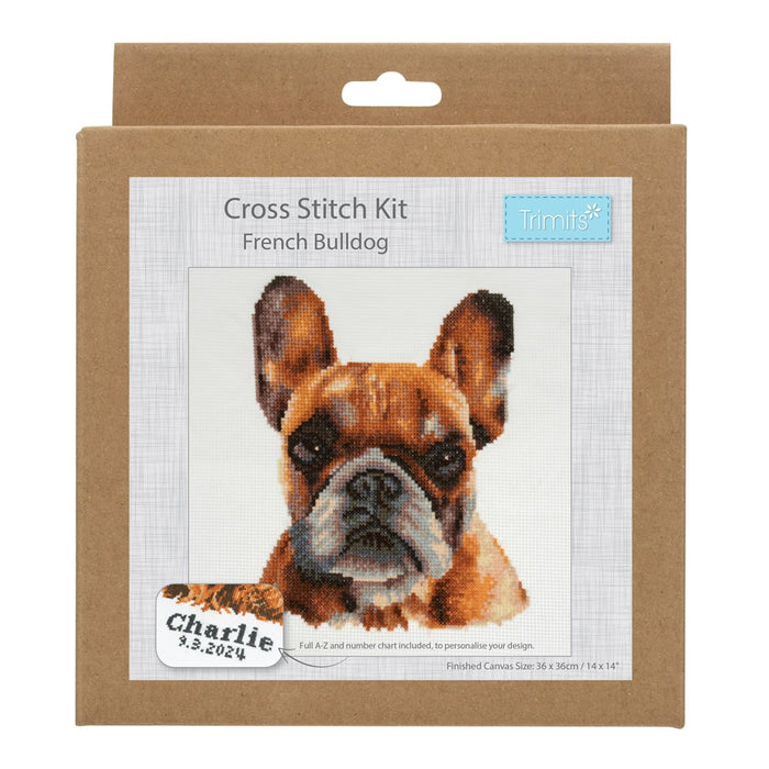 Cross Stitch Kit Large - French Bulldog