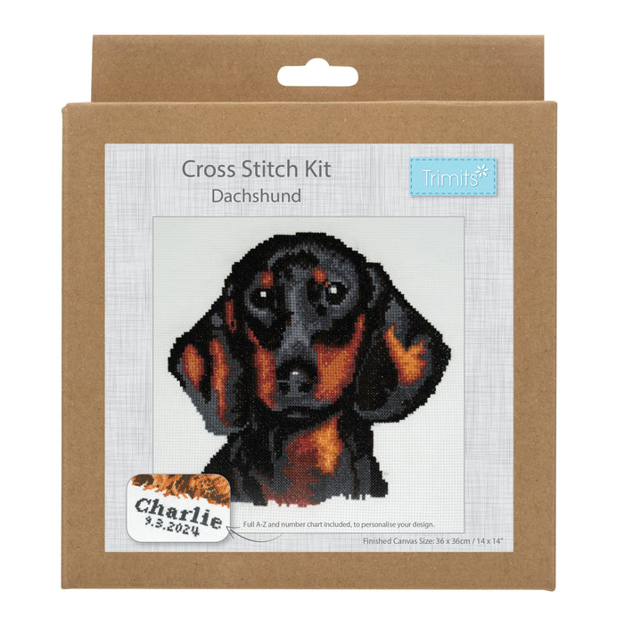 Cross Stitch Kit Large - Dachshund