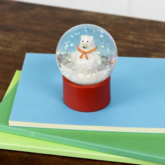 Mini Polar Bear Glitter Globe