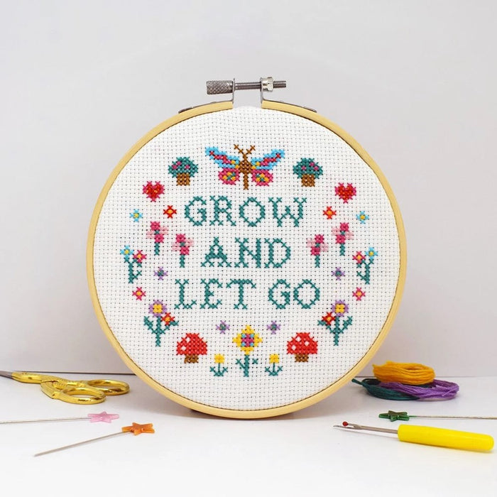 Grow and Let Go Cross Stitch Kit