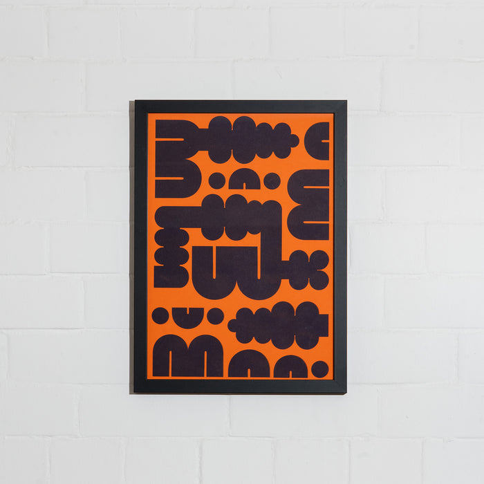 Bump A3 Riso Print - Tangerine