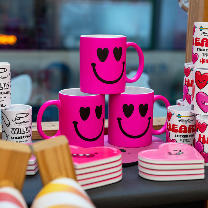 Fluorescent Heart SMILE Mug