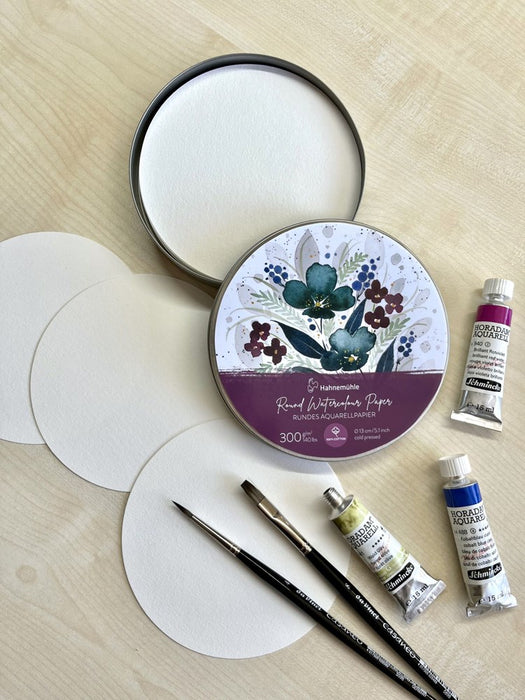 Round Watercolour Paper Tin