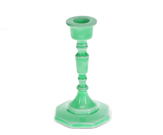 Enamel candlestick (13cm) - Green