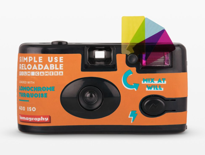 Simple Use Reloadable Film Camera LomoChrome Turquoise