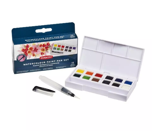 Derwent Watercolour Paint Pan 12 Set