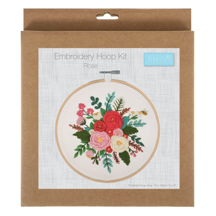 Embroidery Hoop Kit - Rose