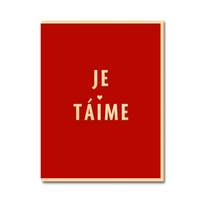 French Twist Je T'aime Card