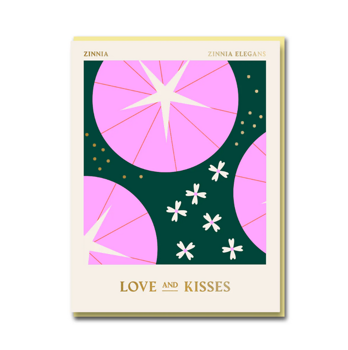 Zinnia Love and Kisses Card