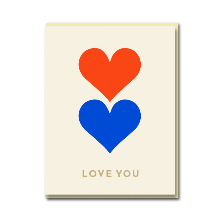 Sparkle and Spin Love You Hearts Card